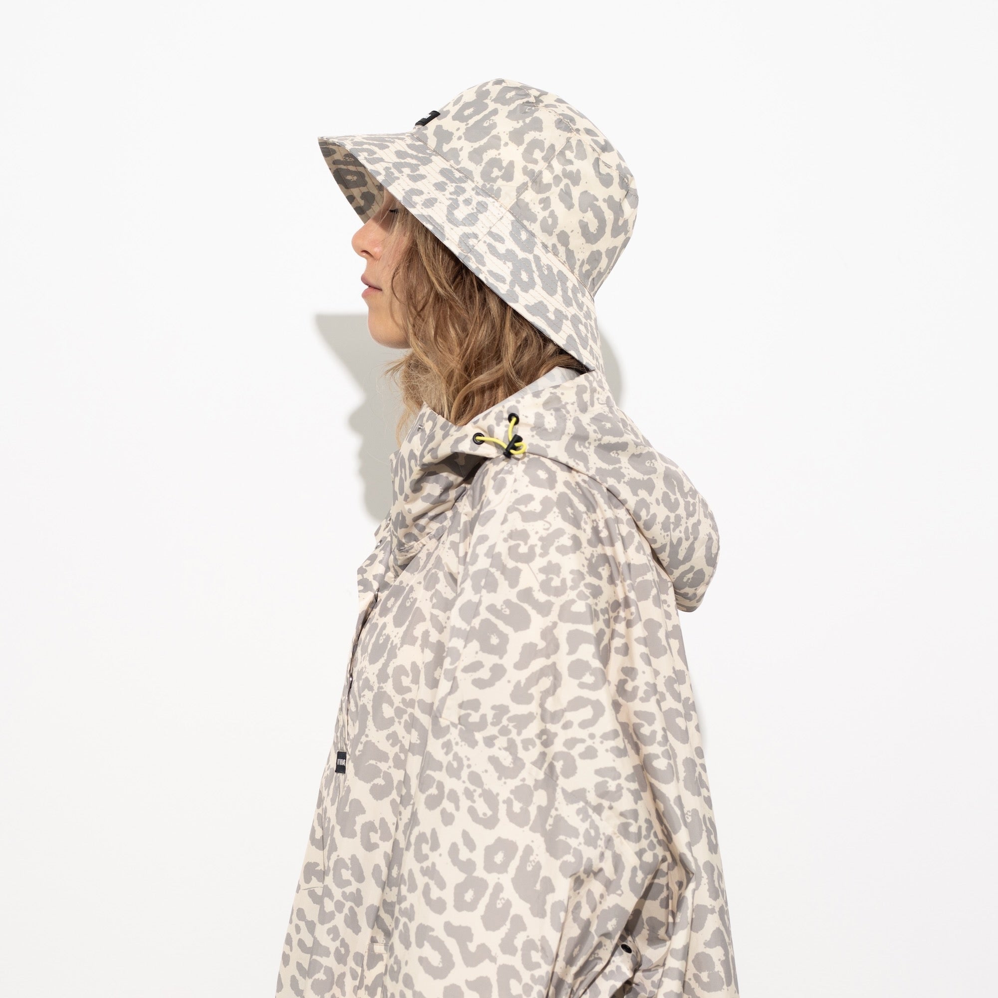 Recycled Rain Hat - leo grey/sand