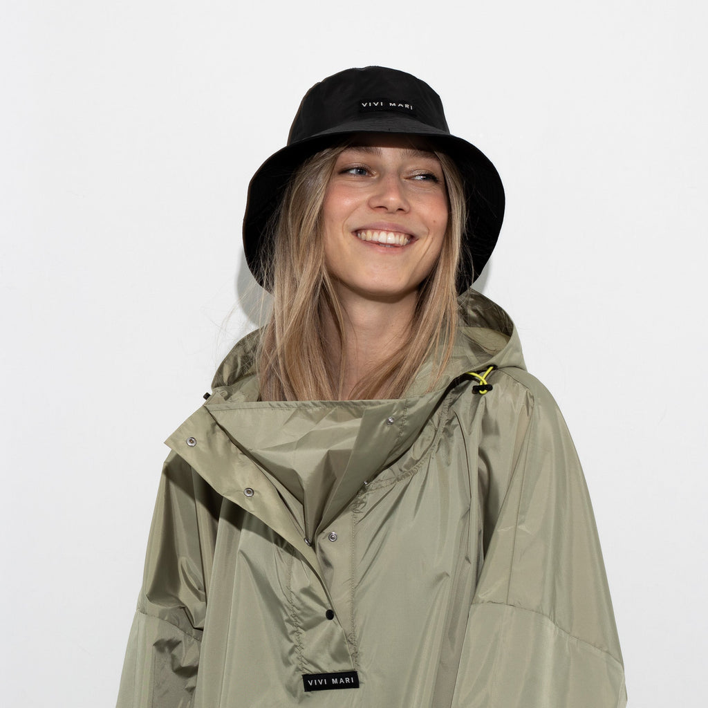 Recycled Rain Hat - black