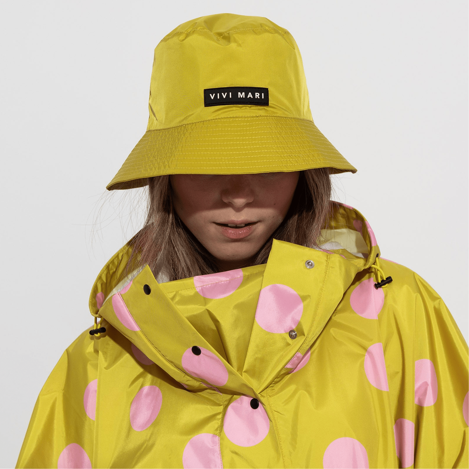 Recycled Rain Hat - citrus yellow