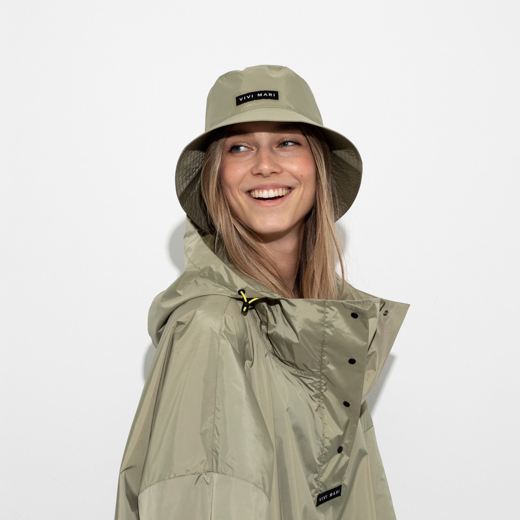 Recycled Rain Hat - pale olive