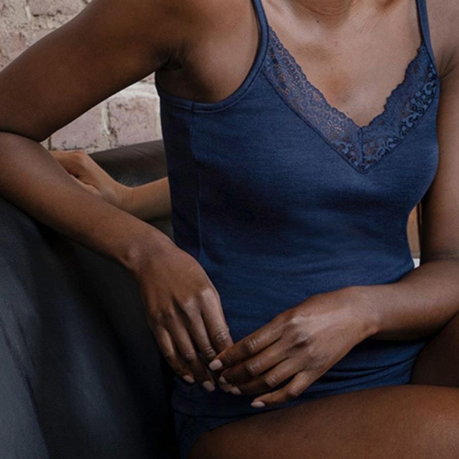 Lace top merino/silk, GOTS
