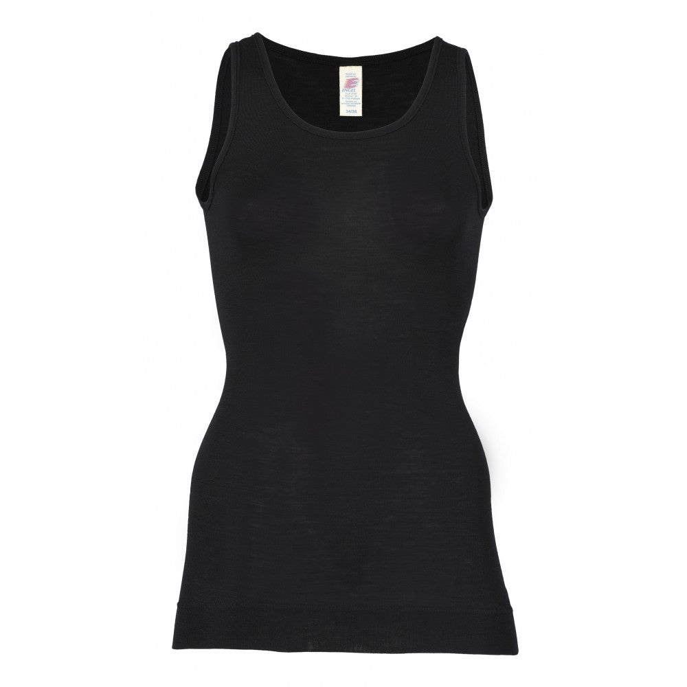 Extra long tank top merino/silk, GOTS