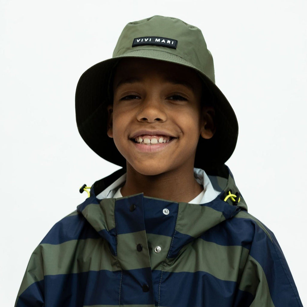 Recycled Rain Hat kids - olive