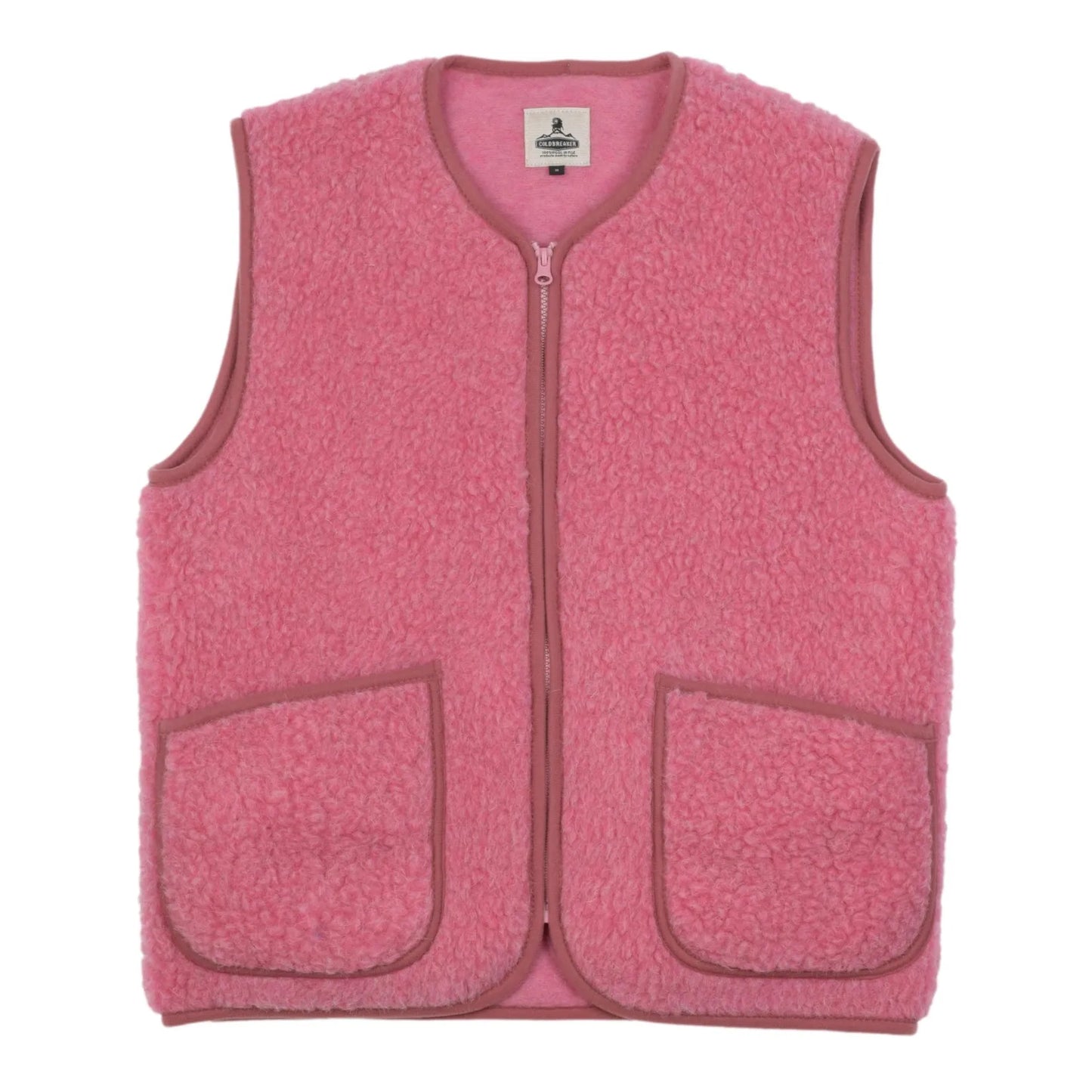 Vest i pink merinould