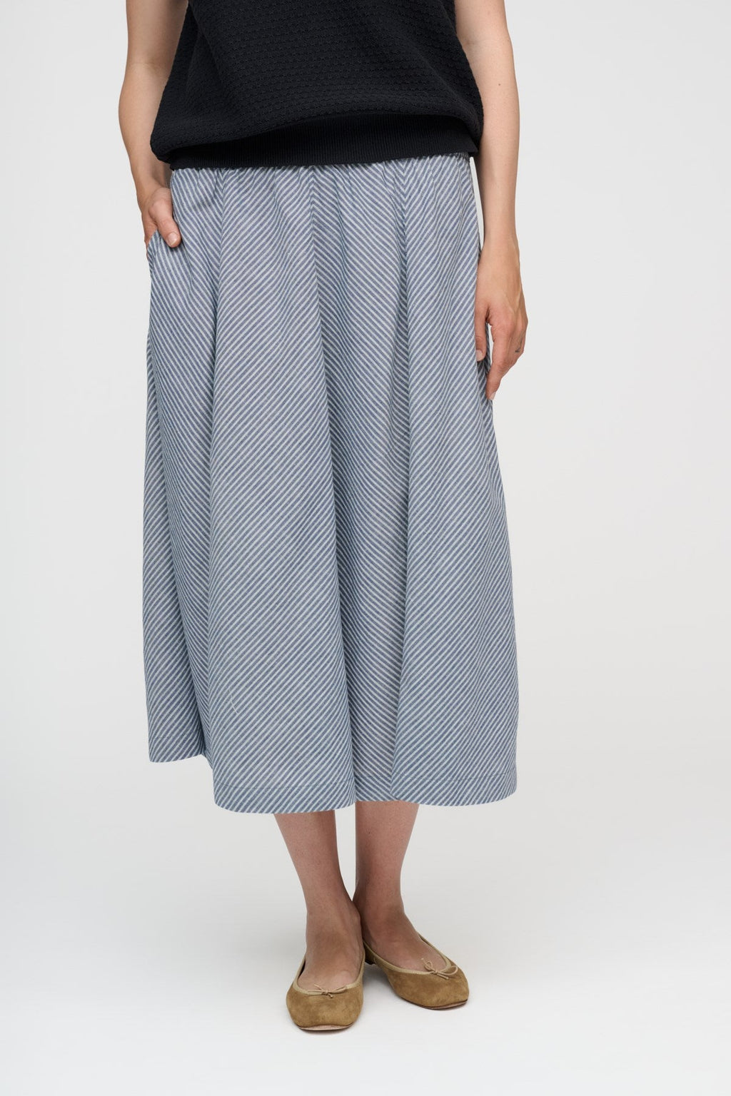 Herringbone Pin Stripe Skirt, organic