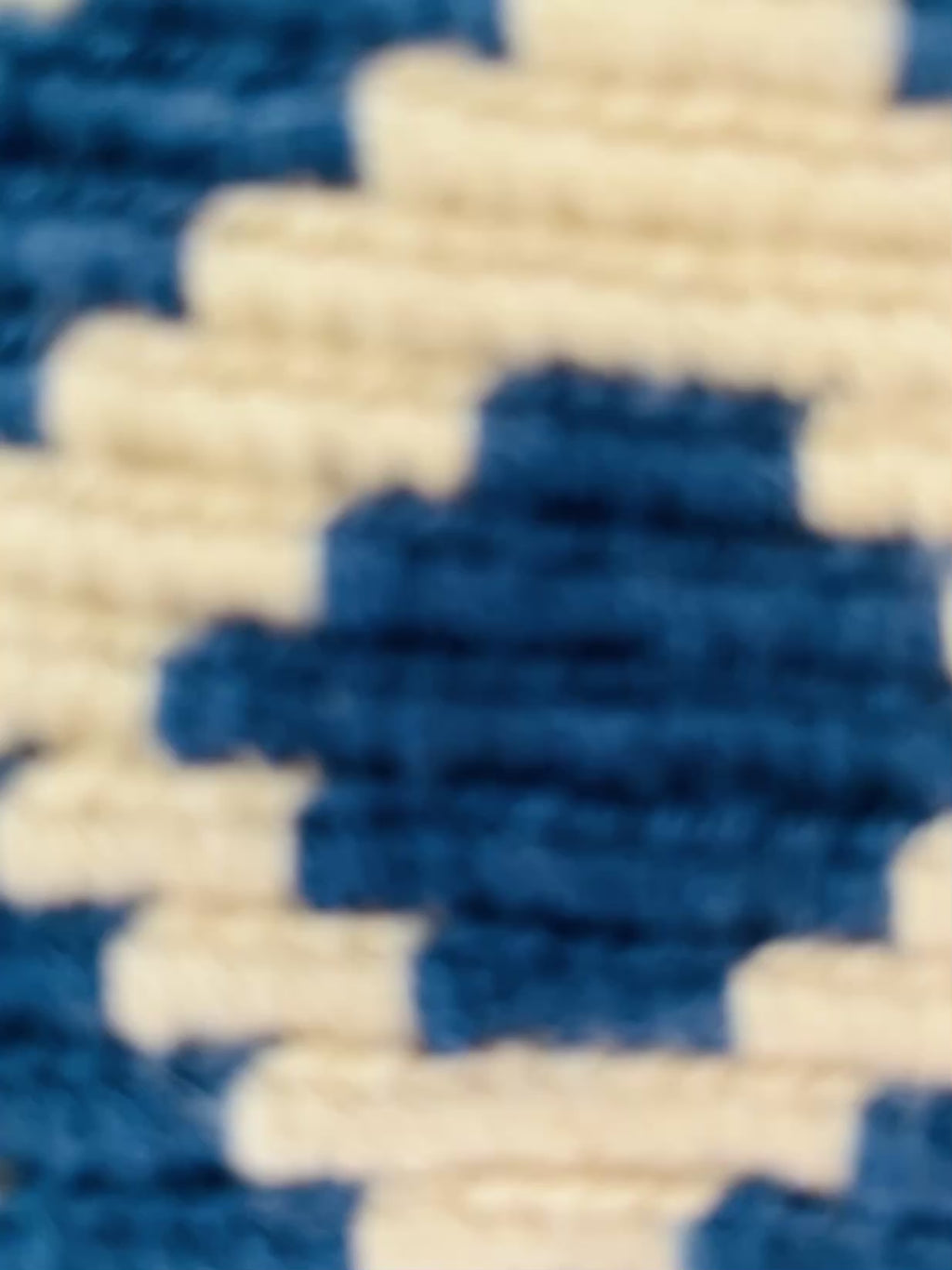Wayuu unika taske - medium - blue/beige