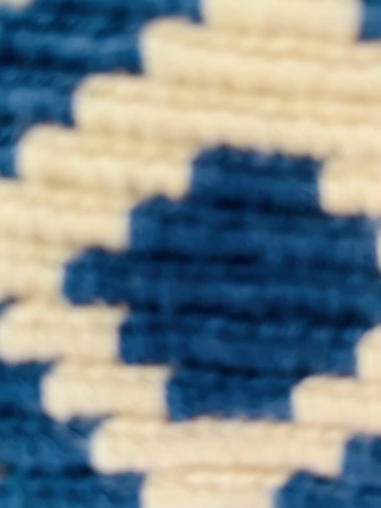 Wayuu unika taske - medium - blue/beige
