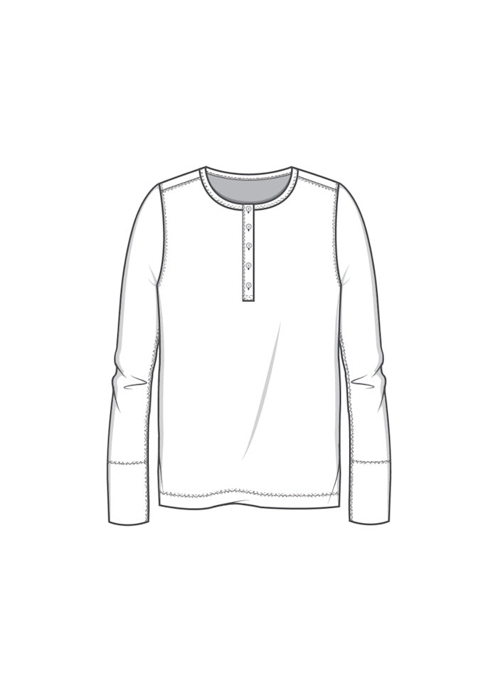 Pure merino grandad long-sleeve