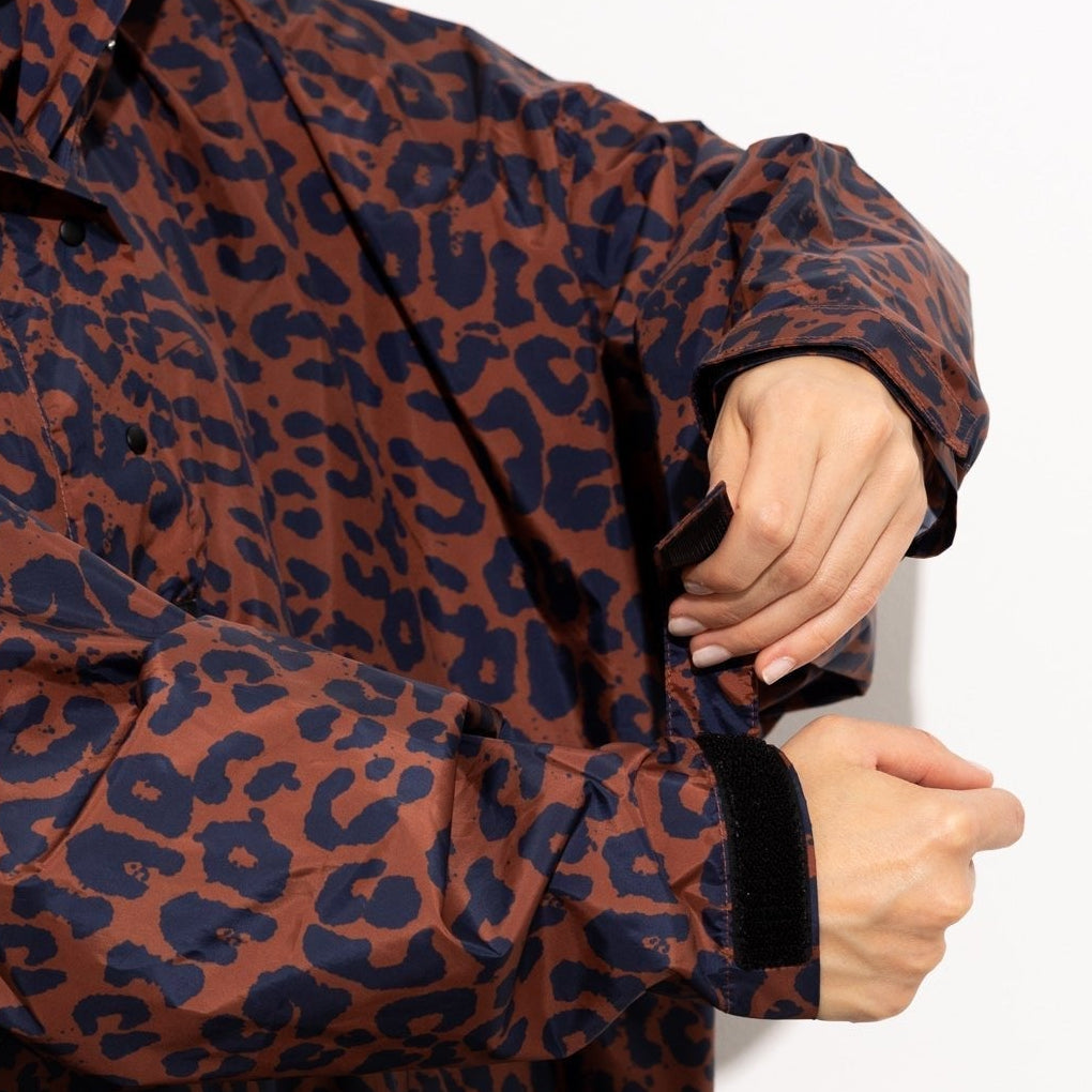 Recycled Rain Poncho - leo navy/rust