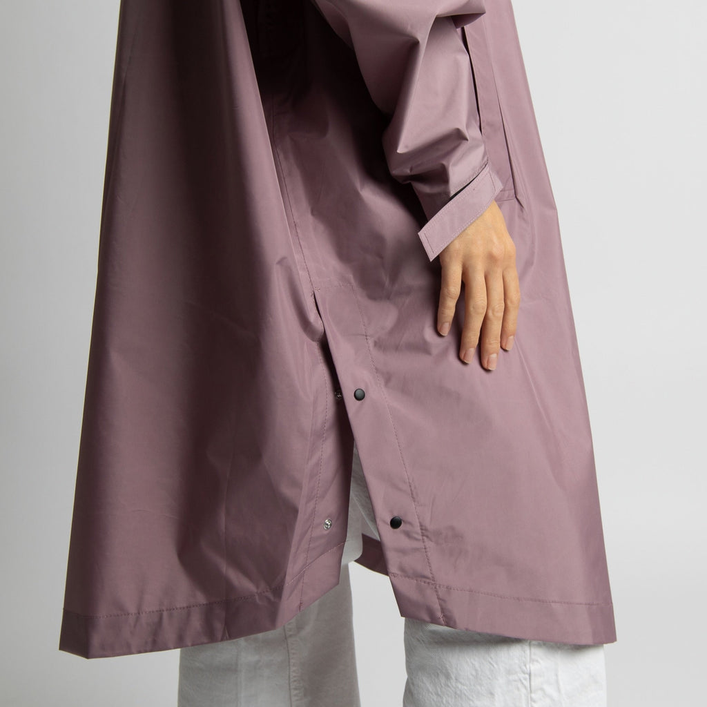 Recycled Rain Poncho - ash plum