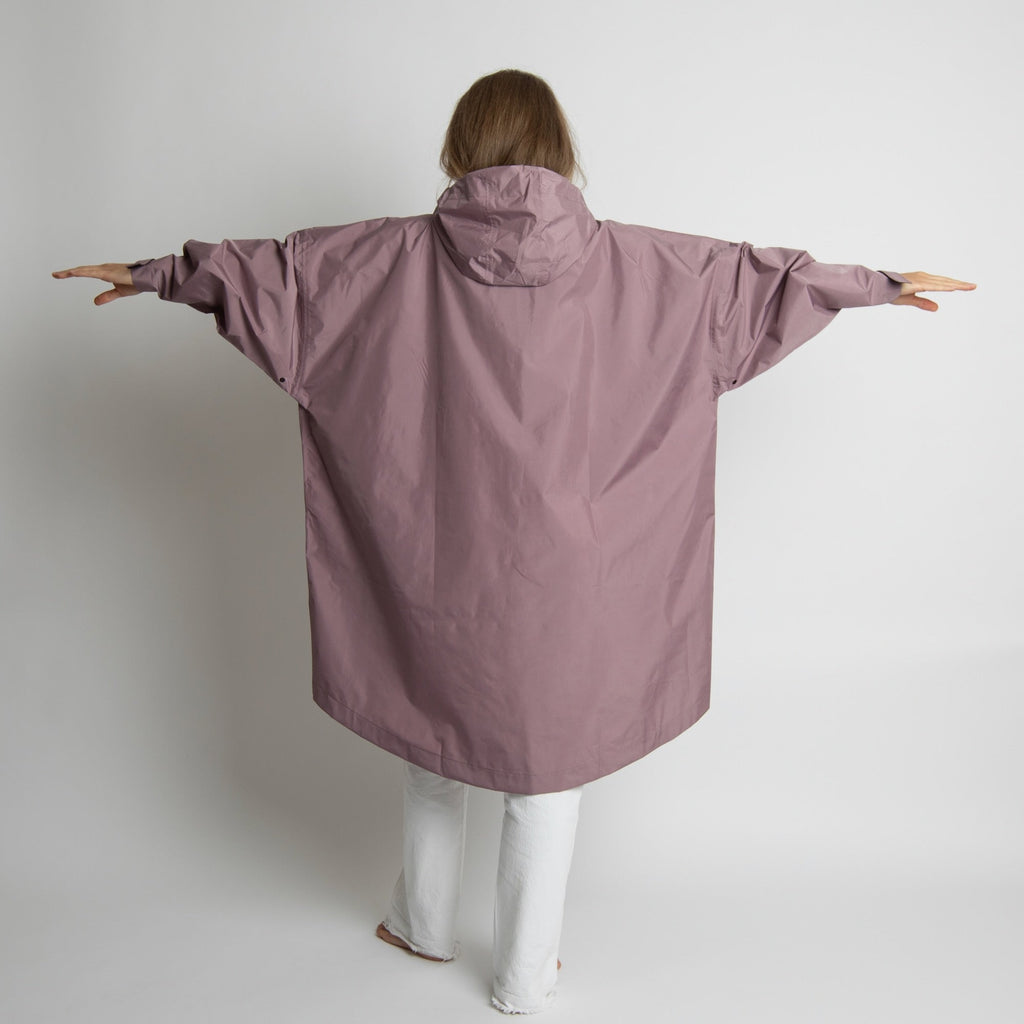 Recycled Rain Poncho - ash plum
