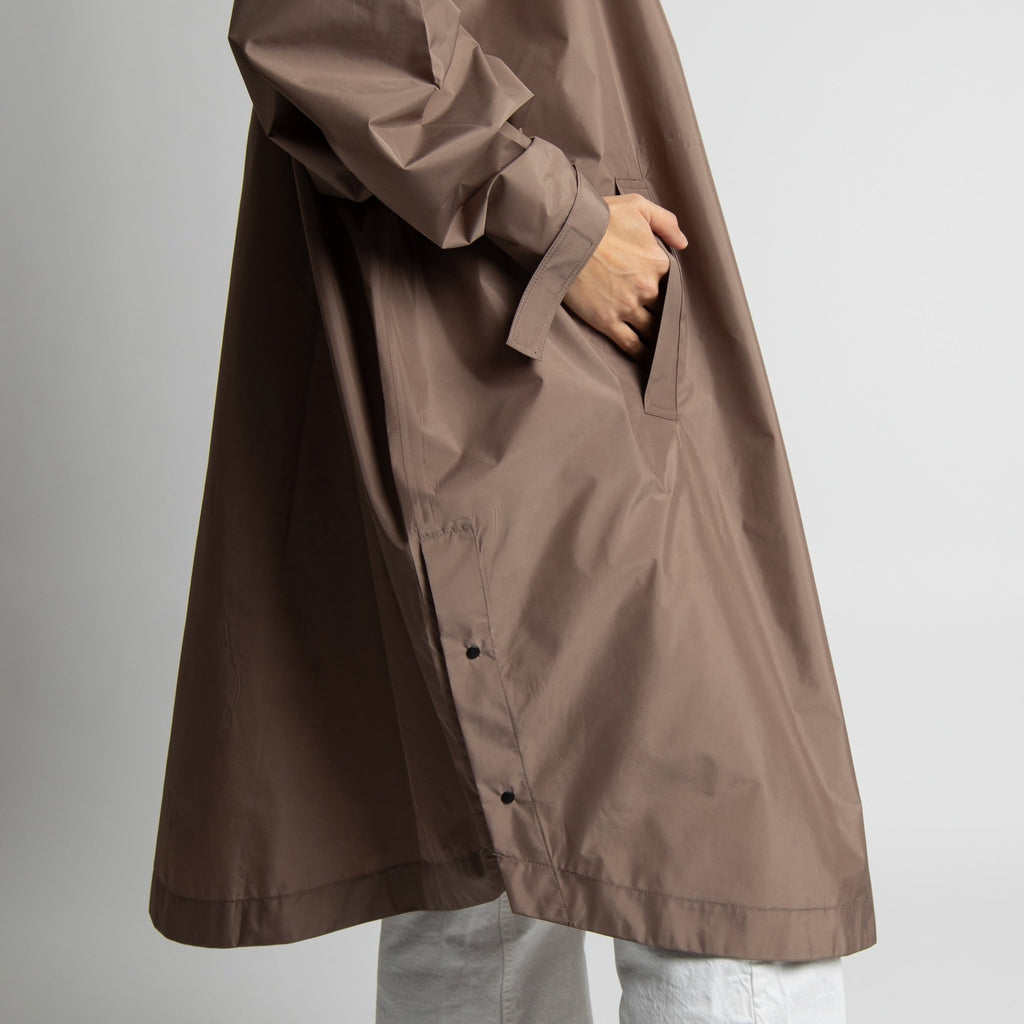 Recycled Rain Poncho - dark mushroom