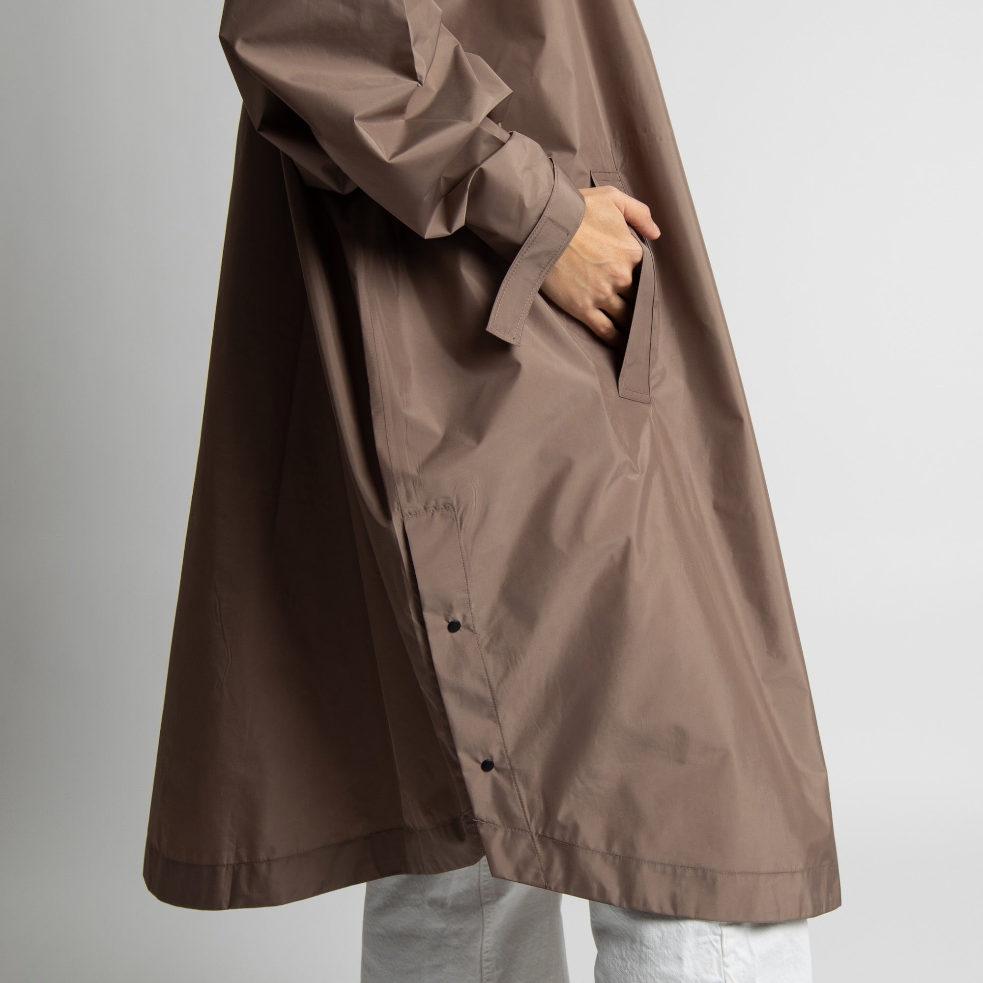 Recycled Rain Poncho - dark mushroom