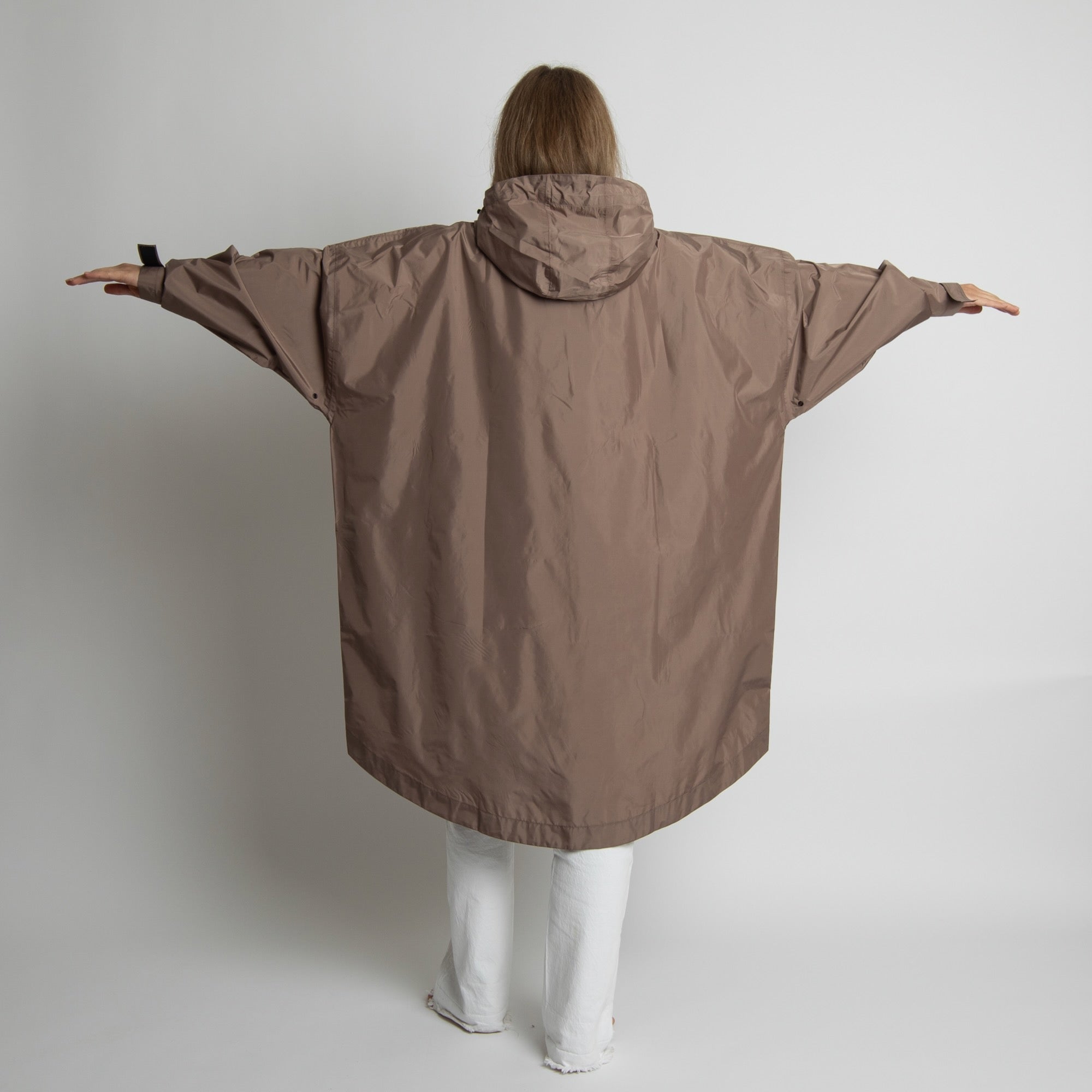 Recycled Rain Poncho - dark mushroom