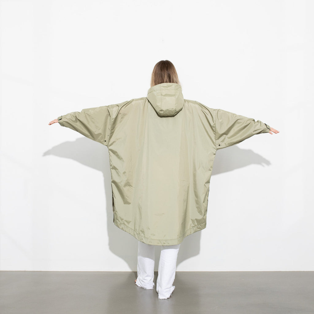 Recycled Rain Poncho - pale olive